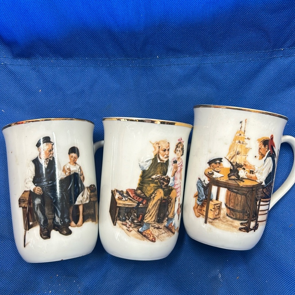 Norman Rockwell collector mugs